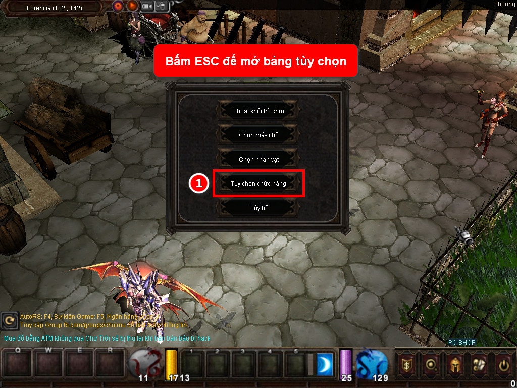 Chức năng chính của Game MU Châu Á Chức năng chính của Game MU Châu Á